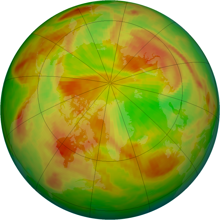 Arctic ozone map for 15 May 1981